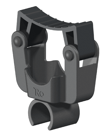 Stockhalterklemme universal mit Kunststoff-Schelle 22mm und 25mm