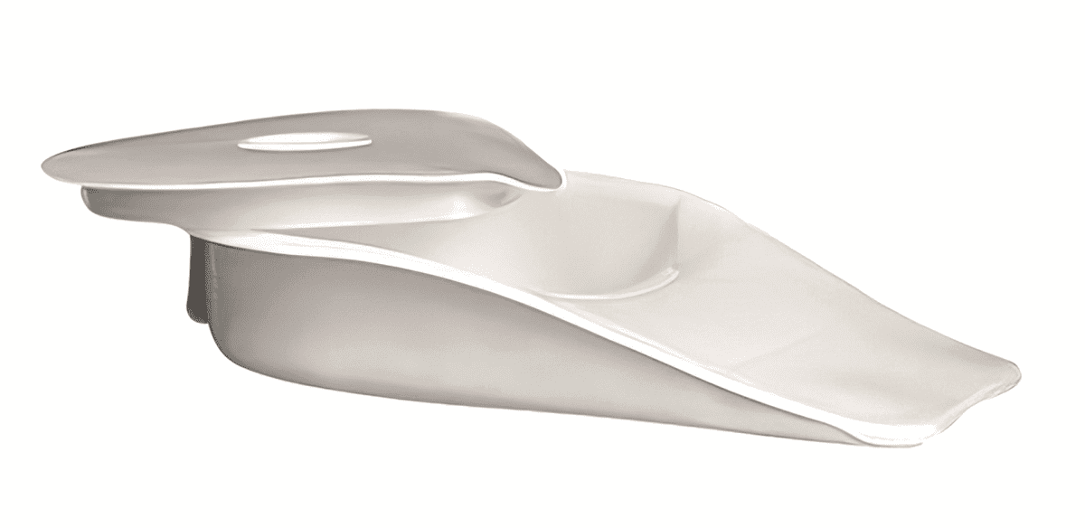 Stechbecken Komfort mit Deckel, weiß