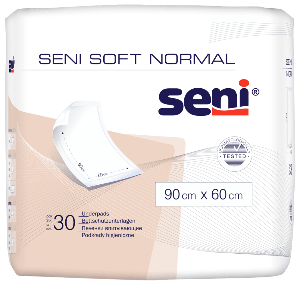 Bettschutzunterlagen Seni Soft Normal 90 x 60 cm, Packung