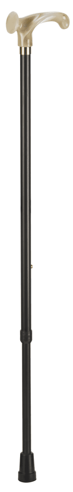 Leichtmetallstock mit anatomischem Griff verstellbar, marmoriert, schwarz