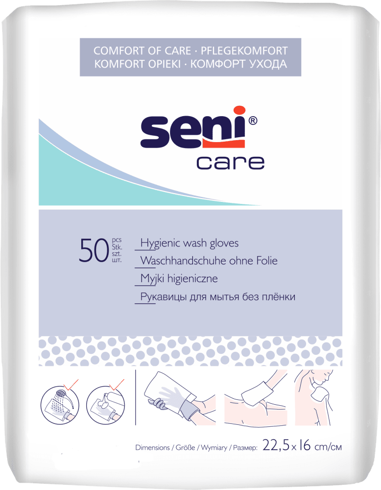 Seni Care Waschhandschuhe unfoliert
