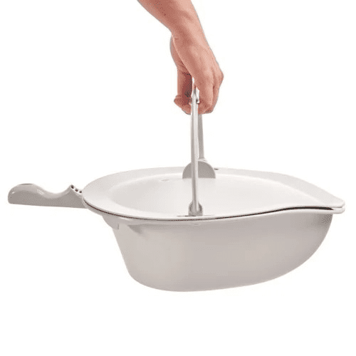 Becken mit Deckel und Handgriff für Dusch- und Toilettenrollstuhl Clean