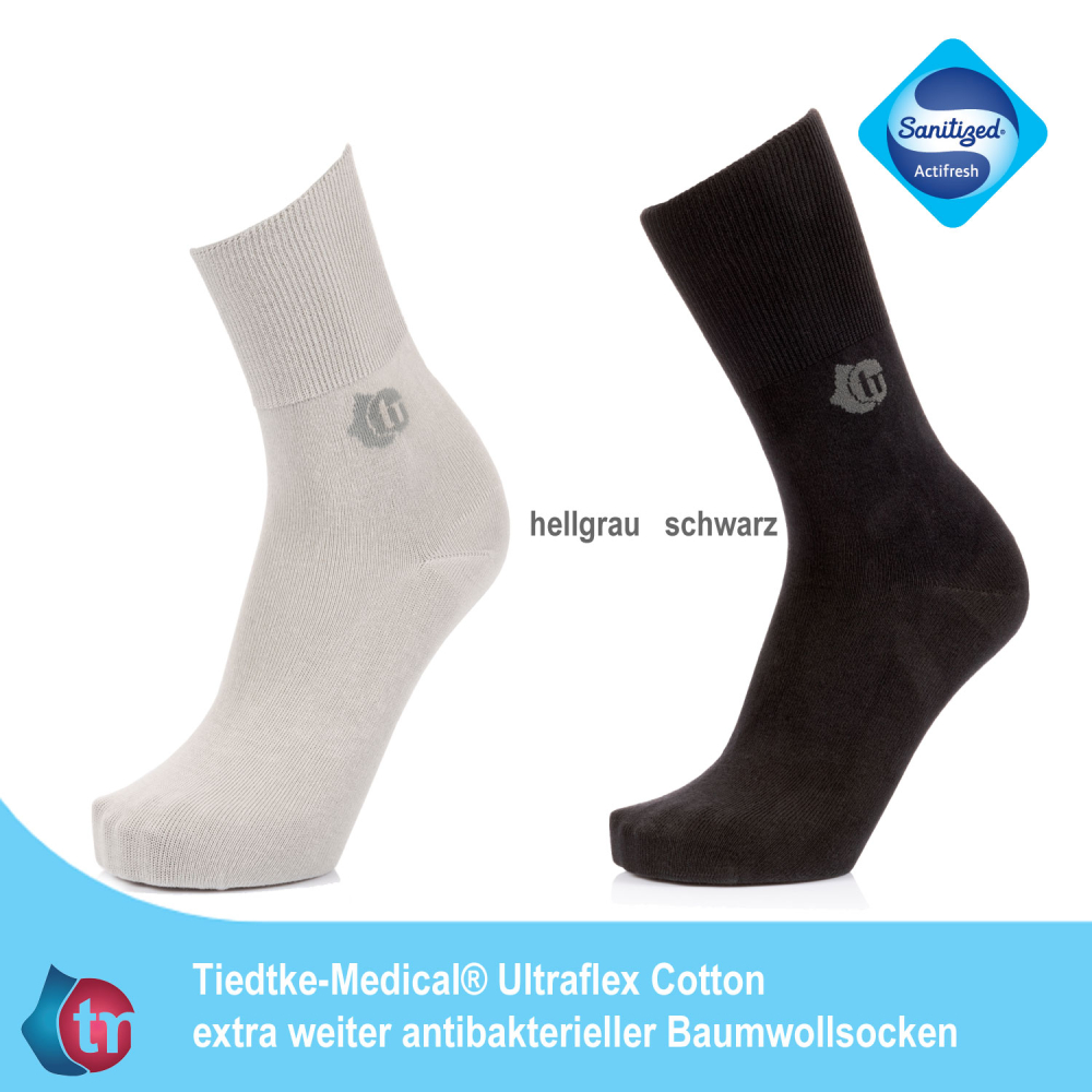 Baumwollsocken Ultraflex Cotton extra weit