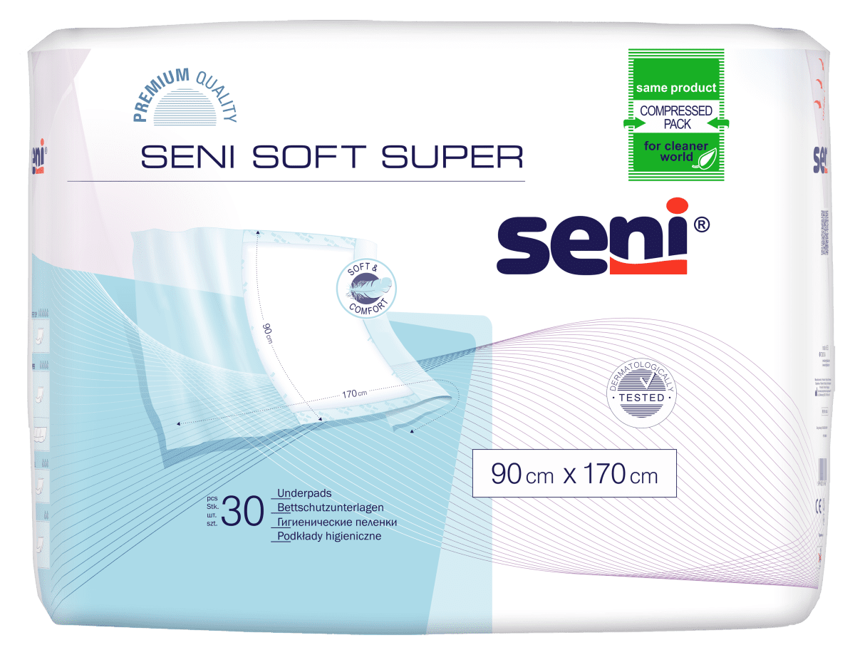 Bettschutzunterlagen Seni Soft Super mit Flügel 90x170