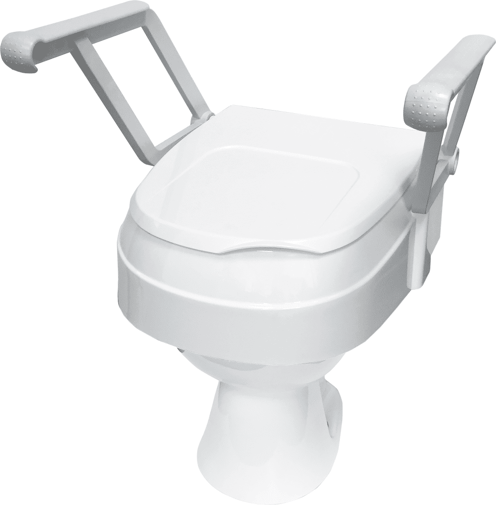 Toilettensitzerhöhung TSE 120 Plus, mit Armlehnen, geschlossener Deckel