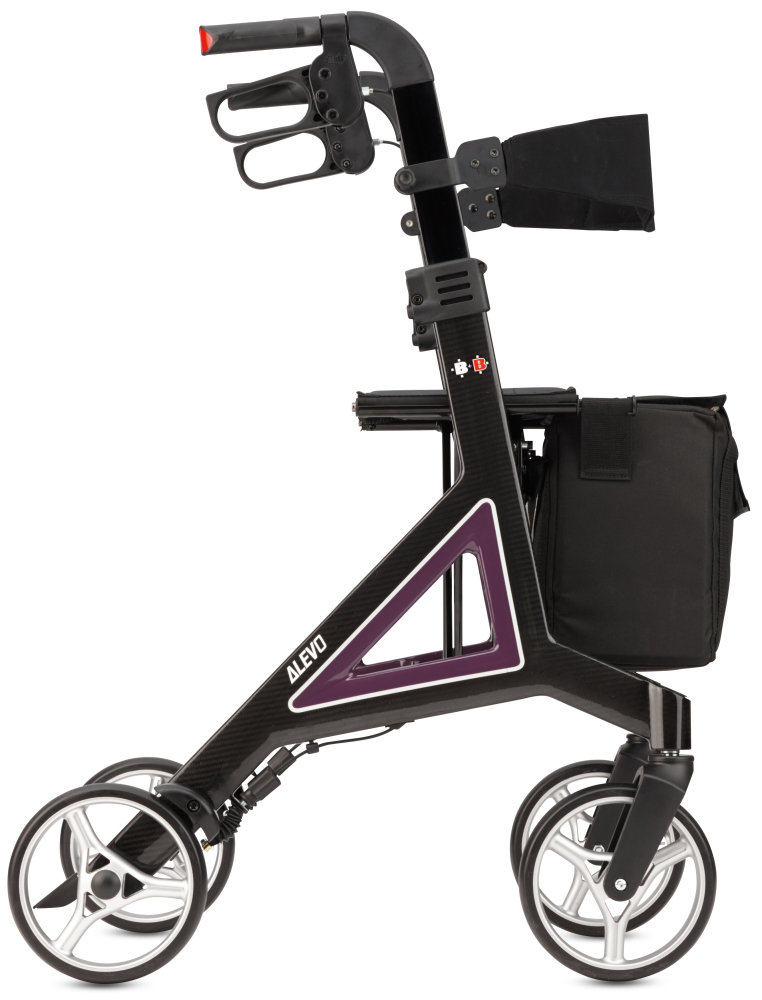 Rollator ALEVO CARBON, Farbe aubergine