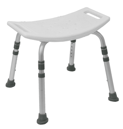 Duschhocker DURO KD mit Haltegriffen im Sitz, weiß
