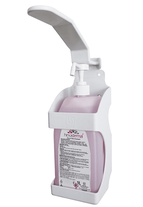 Wandhalterung mit Hebel und Pumpe für Hexadermal-Flasche, 500 ml