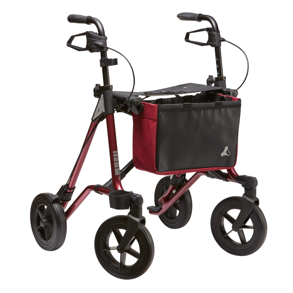Leichtgewicht-Rollator TAIMA VENTUM mit Tasche, amarena