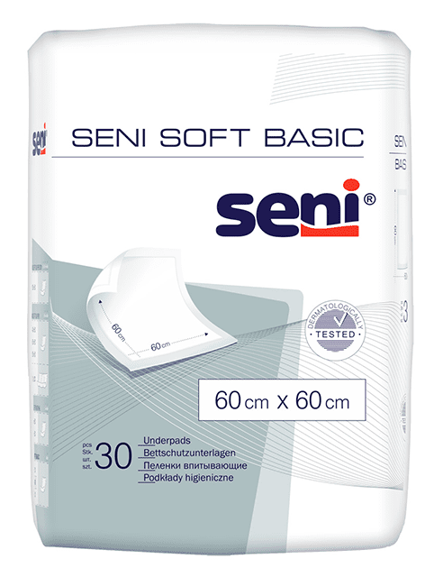 Bettschutzunterlagen Seni Soft Basic 60x60 (1 Karton: 4 x 30 Stück)