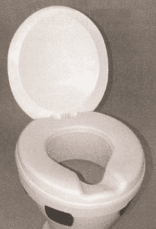 Toilettensitzerhöhung Clipper III mit Deckel 10 cm