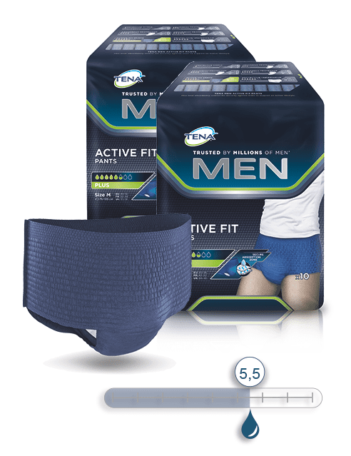 TENA men active Fit Pants Plus S/M, Hüfte 75-105 cm (1Karton: 4 x 12 Stück)