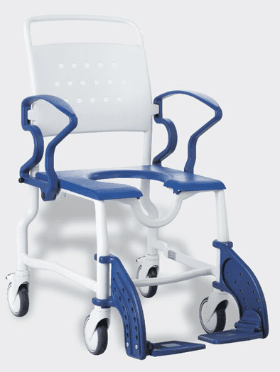 Duschrollstuhl ERFURT 5" Räder grau-blau