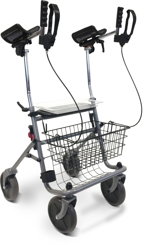 Rollator Cristallo 2 mit Unterarmauflage,silber