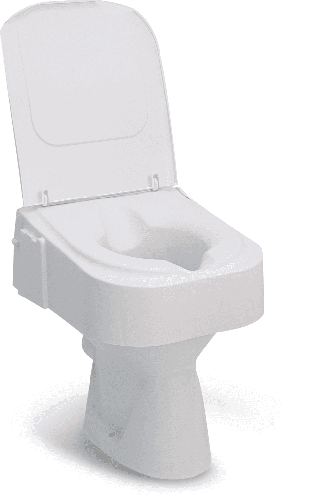 Toilettensitzerhöhung TSE 150 mit Deckel ohne Armlehnen weiß