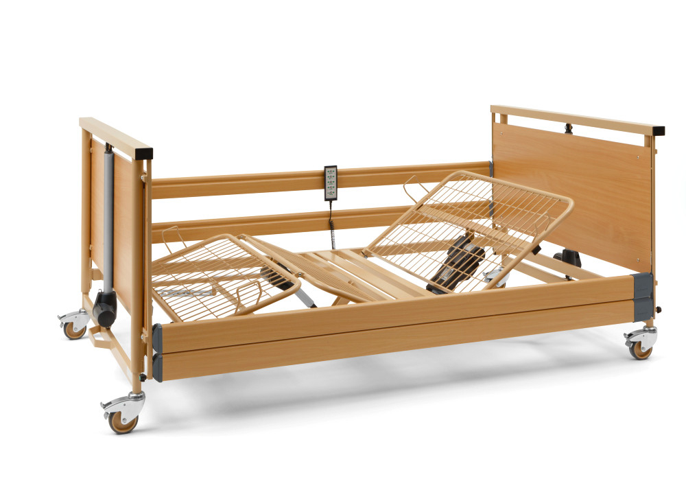 Burmeier Pflegebett Allura II, 24V vier-geteilt, 120 x 200 cm, Holz