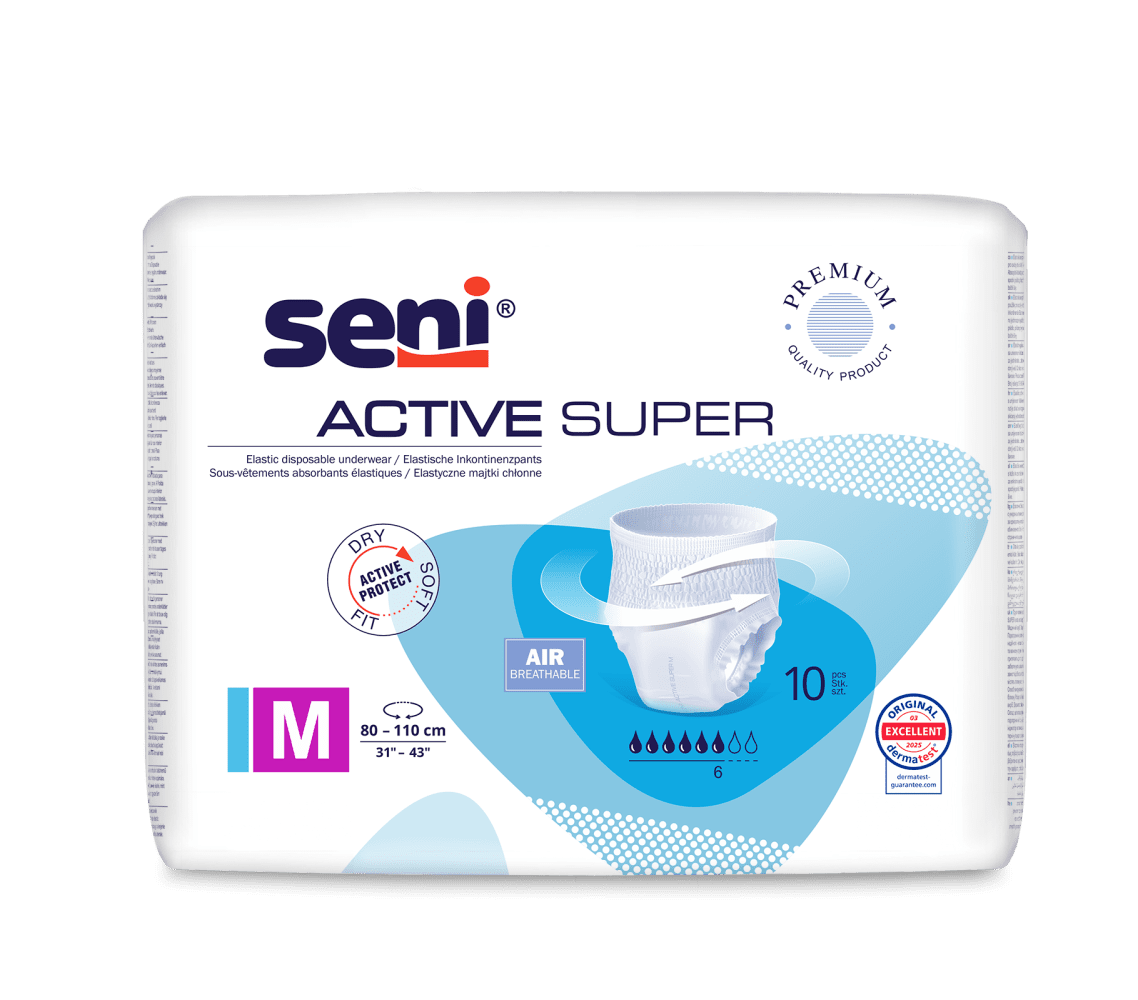 Einweginkontinenzslip Seni Active Super Medium (1 Karton: 8 x 10 Stück)