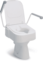 Toilettensitzerhöhung TSE 150 Plus mit Deckel und Armlehnen, weiß