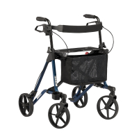 Leichtgewicht-Rollator TAIMA M-E mit Rückengurt und Tasche, Ozeanblau