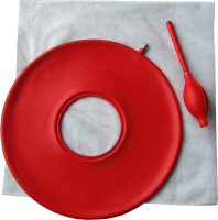 Luftkissen-Set mit Pumpe und Einmalbezug, rot