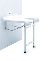 Duschklappsitz AQUATEC SANSIBAR mit Ausschnitt weiß