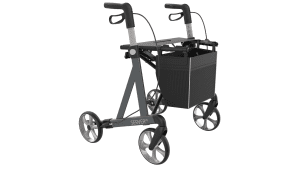 Rollator SERVER HD Standard mit Stockhalter und Tasche anthrazit