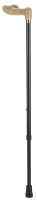 Leichtmetallstock Fischergriff marmorierter Griff, verstellbar schwarz