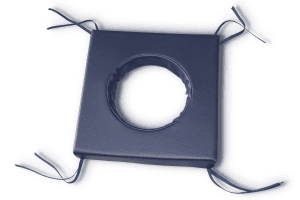 Toilettenstuhlkissen 42x42x6cm Kunstleder blau