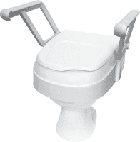 Toilettensitzerhöhung TSE 120, mit Armlehnen und geschlossenem Deckel