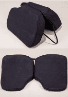 Klapp-Keilkissen 38x25x5/1cm, VELOURS schwarz