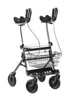 Rollator FAKTO+ ARTHRITIS mit Korb, Tablett,PU,mangan grey metallic