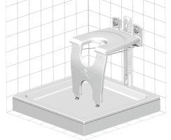 Duschklappsitz varioporto, weiß