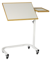 Betttisch NORDIC WEISS mit Seitenablage