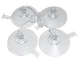 Sauger-Set für Badewannenlifter Bellavita (4 schwenkbare Sauger), transparent