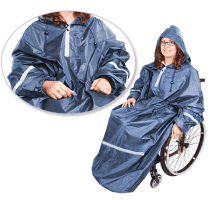 Rollstuhl-Regencape ROLKO-rainPRO mit Ärmeln und Fußteil