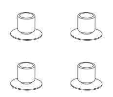 Gummifüße für TOMTAR Duschhocker/-stuhl (VPE: 4)