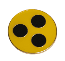 Blindenplakette rund ca. 30 mm