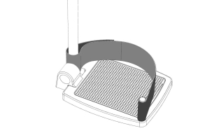Fersengurt einteilig 450 mm schwarz