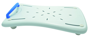 Badewannenbrett PLUS mit Haltegriff, weiß-blau