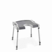 Duschhocker INVACARE Sorrento mit Ausschnitt, weiß-grau