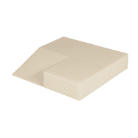 Arthrodesenkissen 43 x 43 x 8 cm, Arthrodesenkeil, schwarz, Keileinschnitt rechts