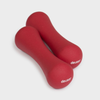 Neopren Kurzhantel Deuser, 2 Stück, rot, 1 kg