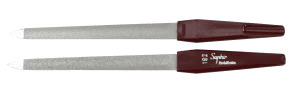 Saphir-Formfeile mit hohlem Blatt, 17cm spitz