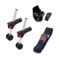Rollstuhlset für Manuelle Rollstühle, 2x Anti-Kipp-Stütze, 1x Beckengurt, 1x Stockhalter