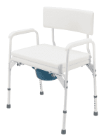 Toilettenstuhl TS-Care XXL, feststehend, grau mit Sitzplatte