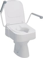 Toilettensitzerhöhung TSE 150 mit Deckel und Armlehnen weiß