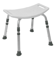 Duschhocker DURO KD mit Haltegriffen im Sitz, weiß