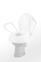 Toilettensitzerhöhung TRILETT2 mit Armlehnen,weiß