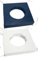 Toilettenstuhlkissen 42x42x6cm Kunstleder blau