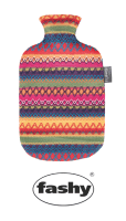 Wärmflasche 2l mit Bezug im Peru-Design